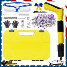 100pcs Nails Concrete Nail Gun Kits, Wall Fastening Tool Portable Machine Yellow