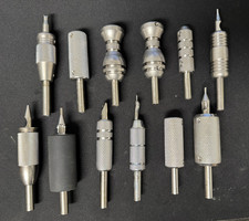 Vintage Tattoo Machine Tubes tips inch grips Stainless Steel LOT of 12