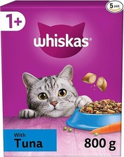 Whiskas 1+ Adult Dry Cat Food Tuna | 5 x 800g Multi Pack 4kg 4.92 per kilo
