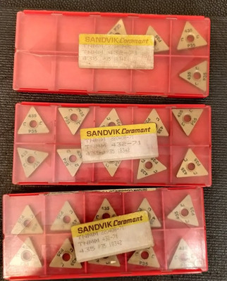 24 Pcs SANDVIK Coromant TNMM 432 71  / TNMM 220408 71 Carbide Inserts