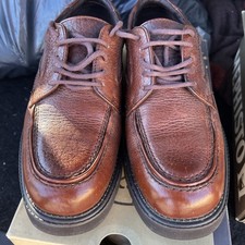 Men  s Hush Puppies Brown Leather Shoes Size 9m, Bond 18381