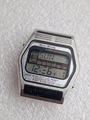 Seltene CITIZEN Memo-Melody Digitaluhr Japan für Teile oder Reparatur