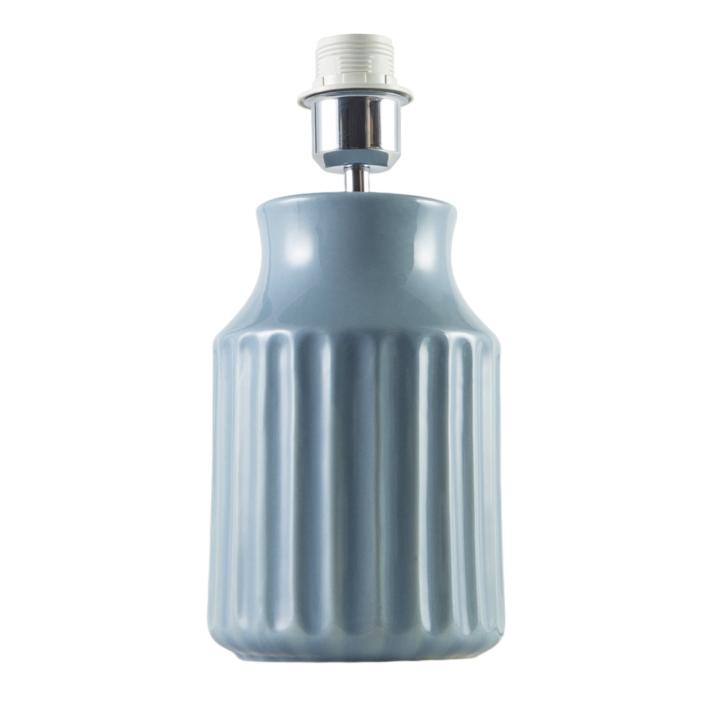 Elegant Ceramic Table Lamp Base with Soft Duck Egg Blue Glazed Finish by Happ...