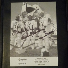 Apollo 12 Crew Signed Photo PSA/DNA LOA Conra...