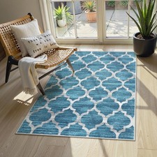 Lahome Moroccan Washable Rugs 3x5,Non-Slip 3x5 Entryway Blue Rug for Bedroom ...