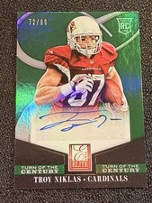 2014 Panini Elite Rookie Troy Niklas Turn of the Century Auto Notre Dame Cards