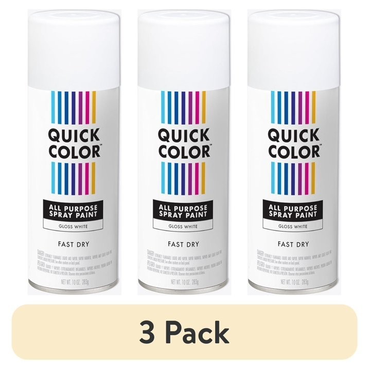 White Gloss All Purpose Spray Paint, 10 oz (3 pack)