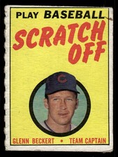 1970 TOPPS GLENN BECKERT NNO FAIR SCRATCH-OFFS BASEBALL CHICAGO CUBS