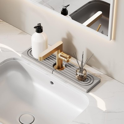 15.7 Inch Stone Faucet Mat for Kitchen Sink Splash Guard - Diatomite Quick Dr...