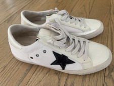 SHU SHOP Pilar Slip On Lace Up Sneakers White Sz 8.5 Trendy Preppy Teen Lewk
