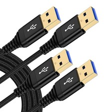 USB to USB Cable 2 Pack USB A to USB A Cable Male to Male USB2.0 Cable Type 6FT