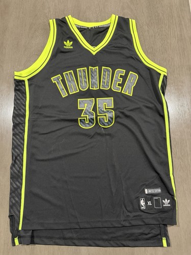 2013 OKC Thunder #35 Kevin Durant LIMITED EDITION Black Neon Green NBA Jersey