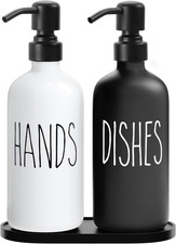 Kitchen Soap Dispenser Set, Contains Dish and Hand Soap Dispenser, Suitable for