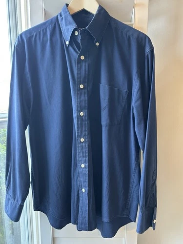 Nautica Men's Long Sleeve Button Down Shirt Size M Navy Blue - product listing photo
