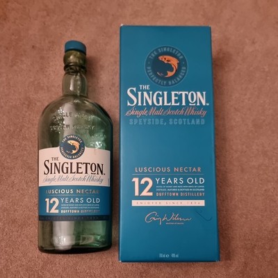 Singleton 12 Whisky Empty Bottle Zero Wedding Craft Upcycling Art Decor Glas