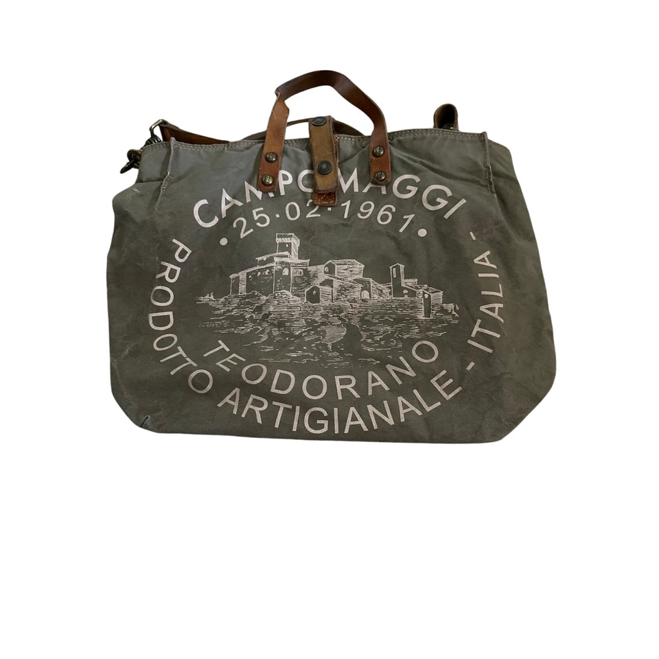 Bolso de compras Campomaggie Genziana mango largo/tote con estampado Teodorano Foto 2 de 4