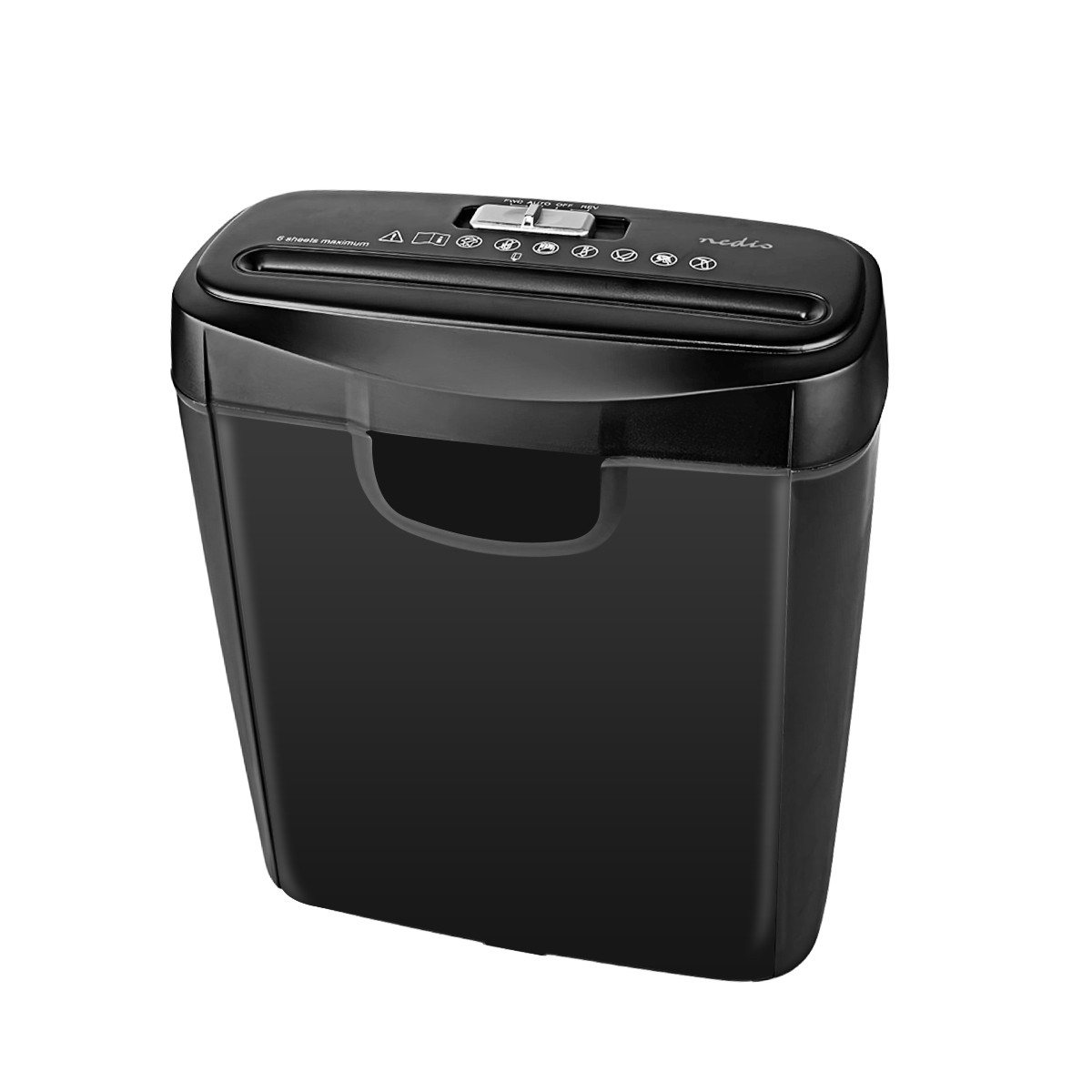Destructeur de papier A4 coupe en bande DIN P-2 compact avec réservoir de 10L
