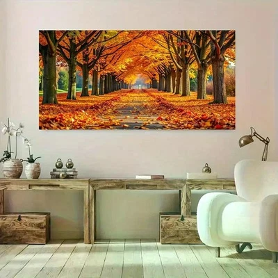 Leinwanddruck Herbstlandschaft Natur Wald Wohnbild Wandbild Wandkunst Wohnzimmer - Bild 1 von 4