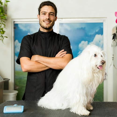 Grembiule per Cani Abbigliamento per Cani Toelettatura Animali Domestici - Foto 4 di 12