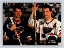 1992-93 Stadium Club #488 Rich Sutter / Ron Sutter St. Louis Blues Hockey Card