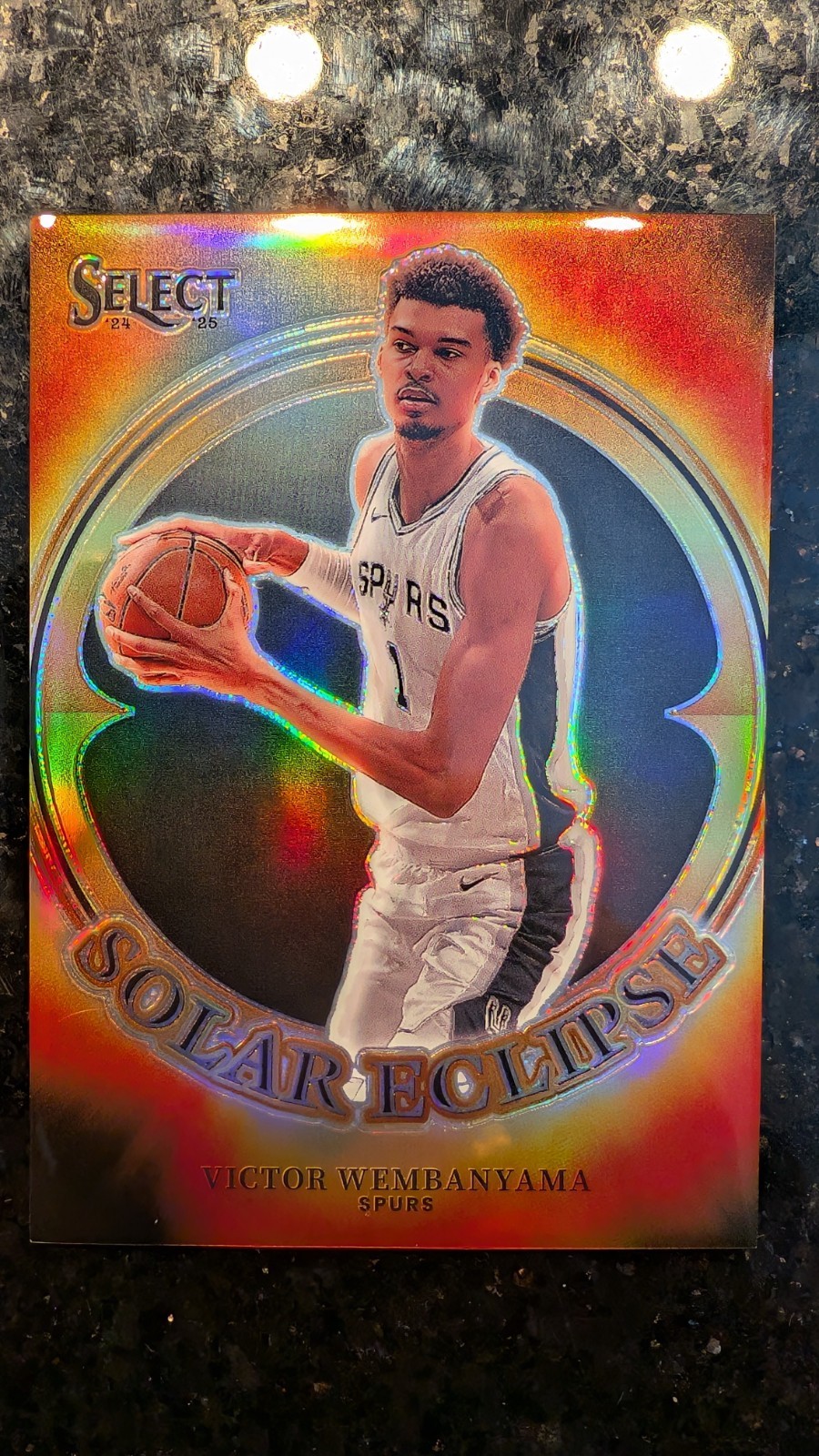 2024-25 Panini Select Victor Wembanyama Solar Eclipse Case Hit Spurs
