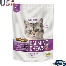 Calming Chews Cats Stress Relief Chewable Healthy Treats Anxiety Support New