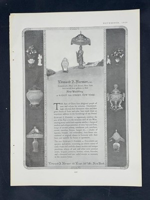 Magazine Ad - 1920 - Edward I. Farmer - Lamps and Artware - New York City