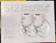 TSRETE S12 Wearable Breast Pump 2-Pack 21/24mm USB Hands-Free Pink Sealed
