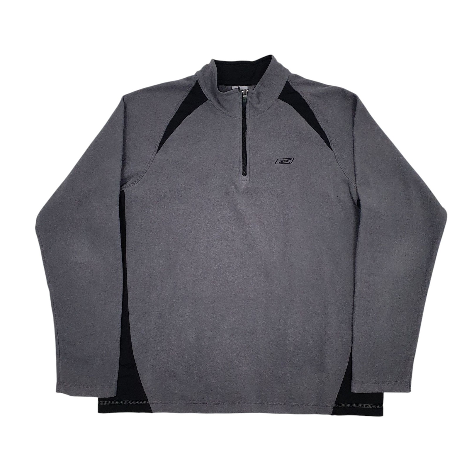 REEBOK 1/4 Quarter Zip Polyester Fleece Jumper Mens L
