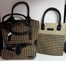 Longaberger Checkered Small Tote Bag, Purse, accessory Purse/NEW