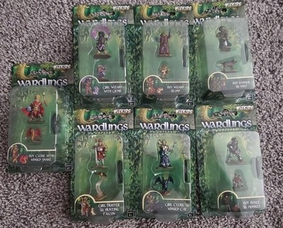 WizKids Wardlings Painted Miniatures D&D Lot of 7 Blisters