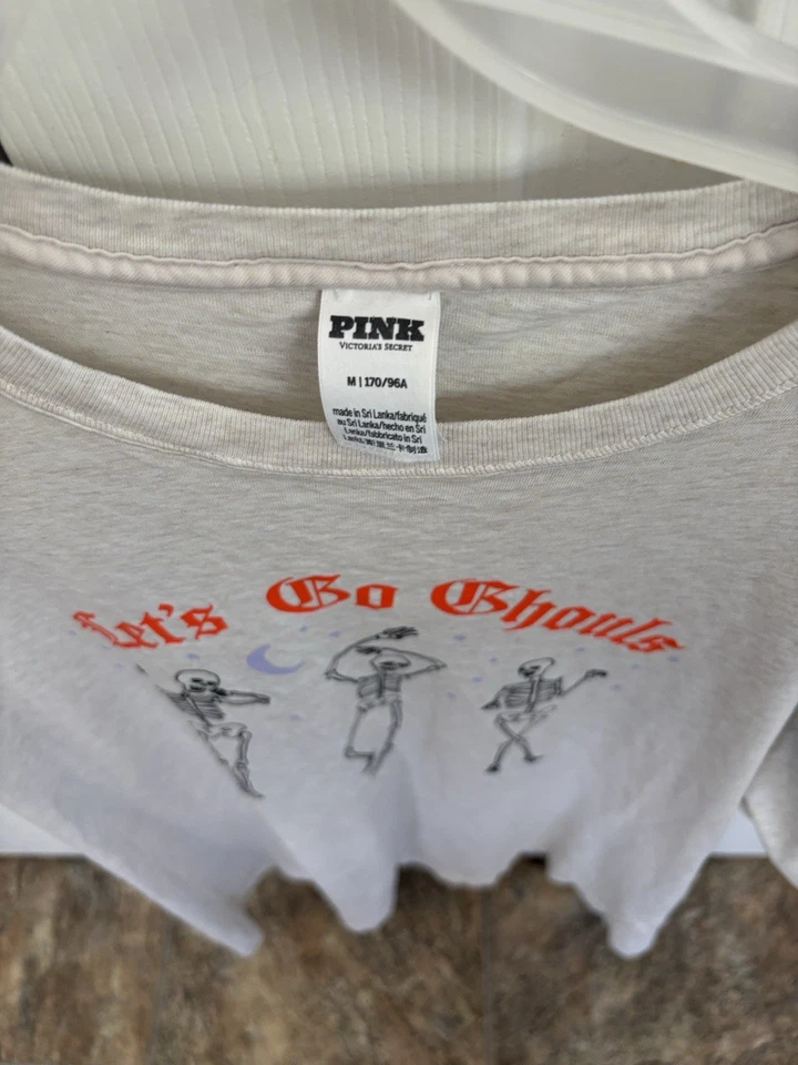Camiseta Victoria's Secret ROSA Halloween 2024 Campus Algodón 'Let's Go Ghouls' XL Foto 2 de 4