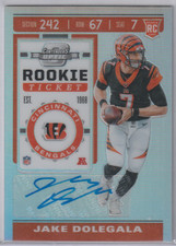 Jake Dolegala 2019 Panini Contenders Optic Holo Prizm Rookie Ticket Autographs