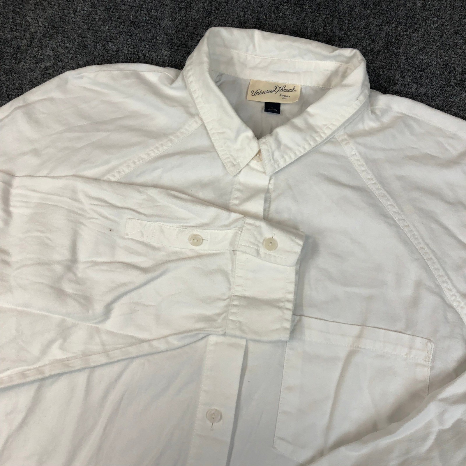 Universal Thread Goods Co White Button Down Long … - image 1