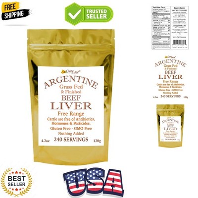 Beef Liver Powder - Argentine Grass Fed & Finished - Undefatted - 4.2 oz 240 ...