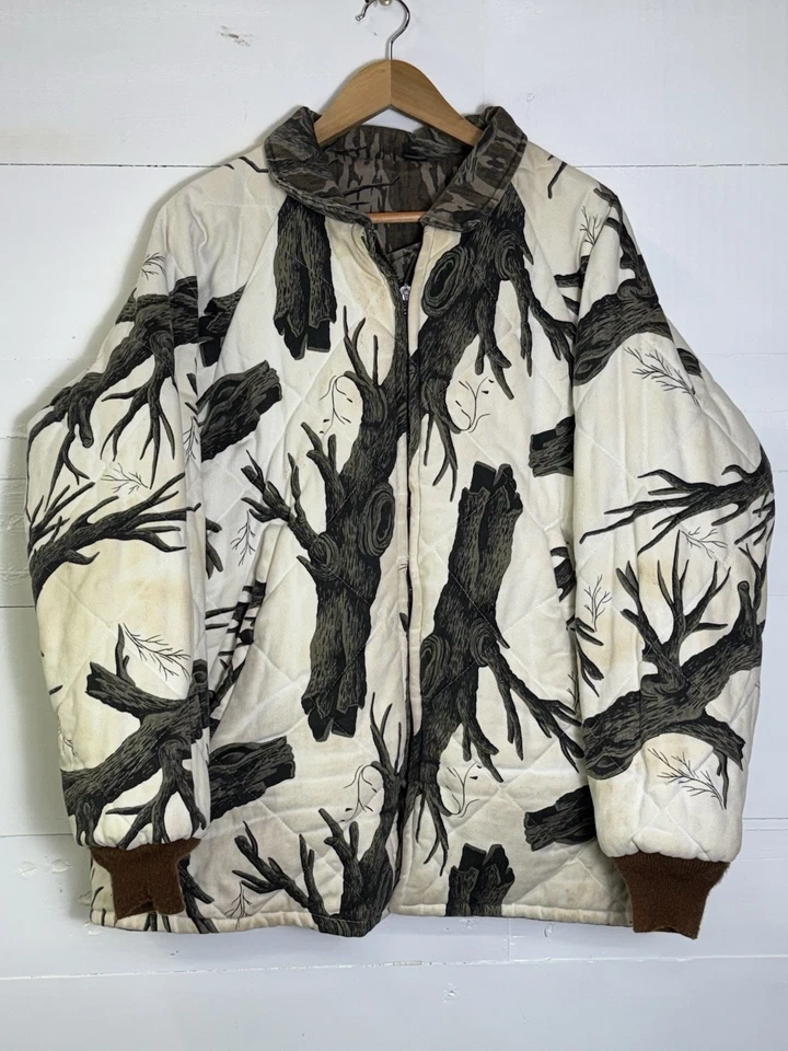 Chaqueta Reversible Roble Mossy Años 80 Rara Soporte para Árboles Invierno Nieve Talla L Hombres Caza Foto 3 de 4