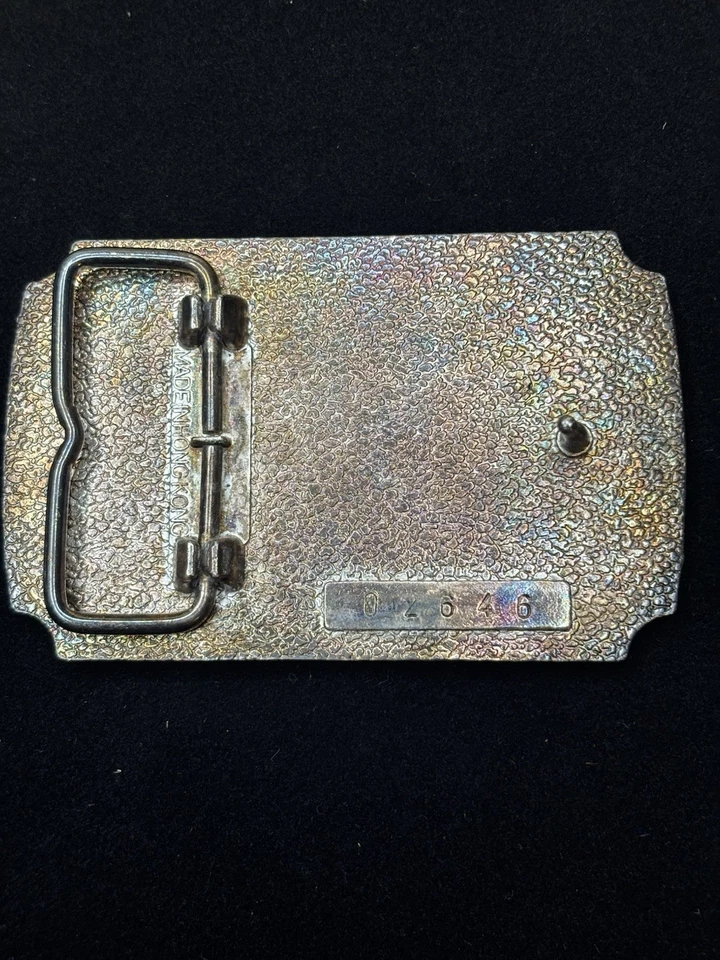 Hebilla vintage "Águila y sol con joyas sobre árboles" Foto 2 de 2