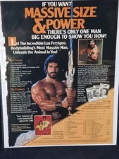 Magazine Print Ad 1980's Bodybuilding - Lou Ferrigno Training Courses #82