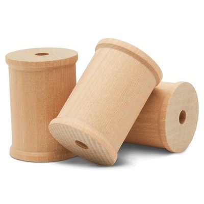 Wooden Spool for Crafts 2 x 1-1/2-inch Pack of 25, Small Empty Thread Spools,...