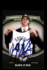 Signed Basketball Card Auto Kosta Koufos 2008-09 Topps Treasury #120 Utah Jazz