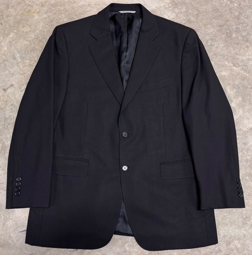 Canali 1934 Travel Water Resistant Black Wool Sport Coat Blazer Jacket Sz 38 EUC