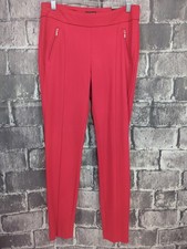 SOHO Women  s Red Stretch Pants Slim Straight Zip Pockets Size M 29X28 NWT 