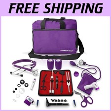 Nurse Starter Kit Purple - 18 Pcs, Stethoscope, BP Monitor