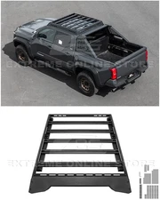 For 24-Up Toyota Tacoma | Factory Carbon Steel Black Top Roof Rack Cargo Carrier