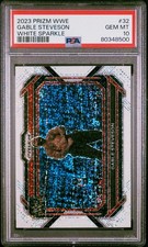 2023 Prizm WWE Gable Steveson White Sparkle #32 PSA 10 - Future UFC Star 🔥 UFC