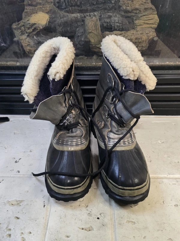 sorel kaufman leather duck waterproof fur lined boots
