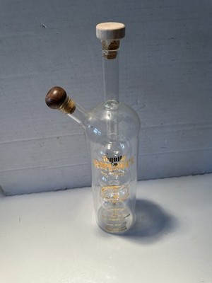 Vintage Ornate Handblown Glass Bottle Tequila Romance by Milagro 1 Liter Size
