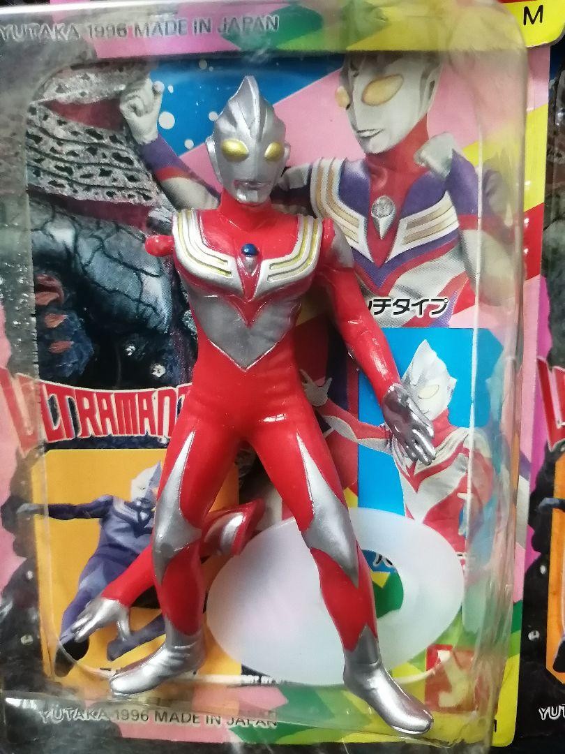 YUTAKA OZAKI SUPER FIGURE 限定版 Ultraman Tiga Super Model Soft Vinyl Figure 4p set Yutaka Japan w