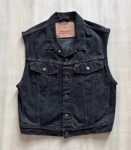 Black Denim Vest Levis | eBay