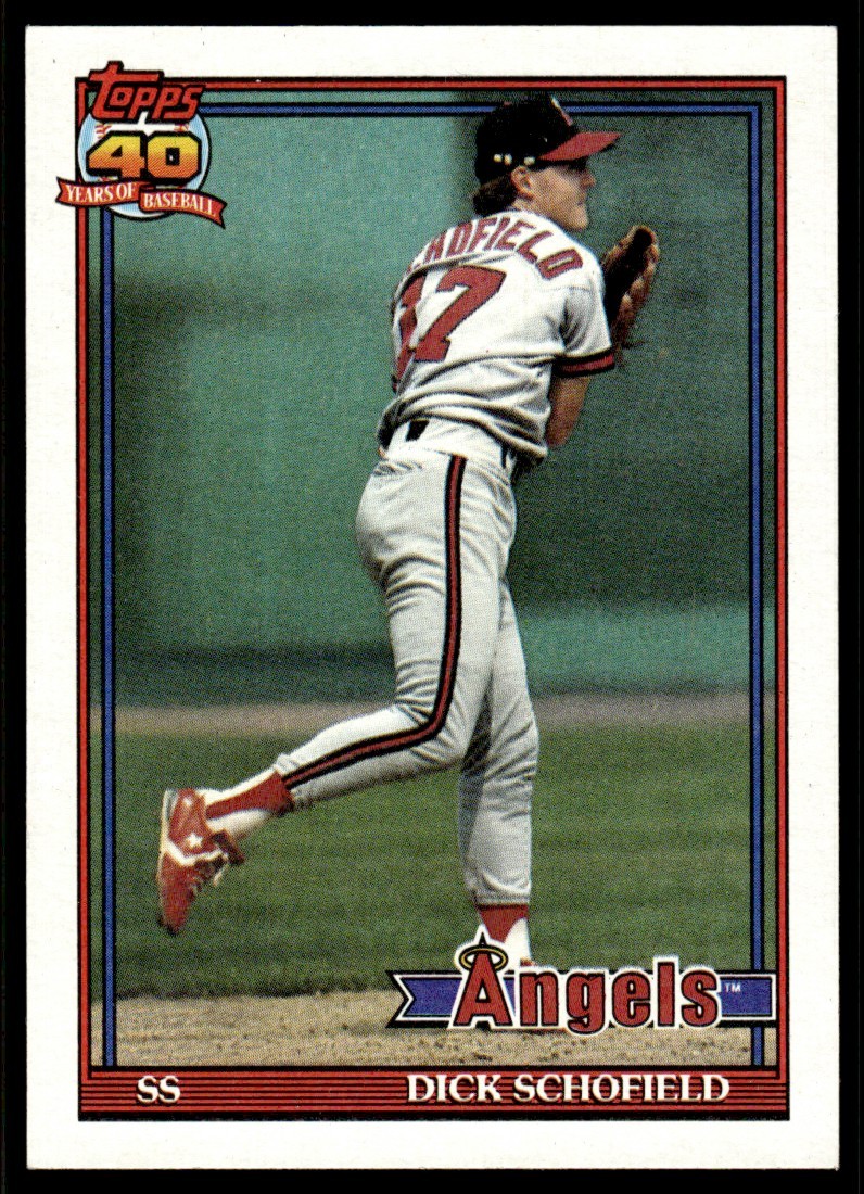 1991 Topps Dick Schofield California Angels #736 18585
